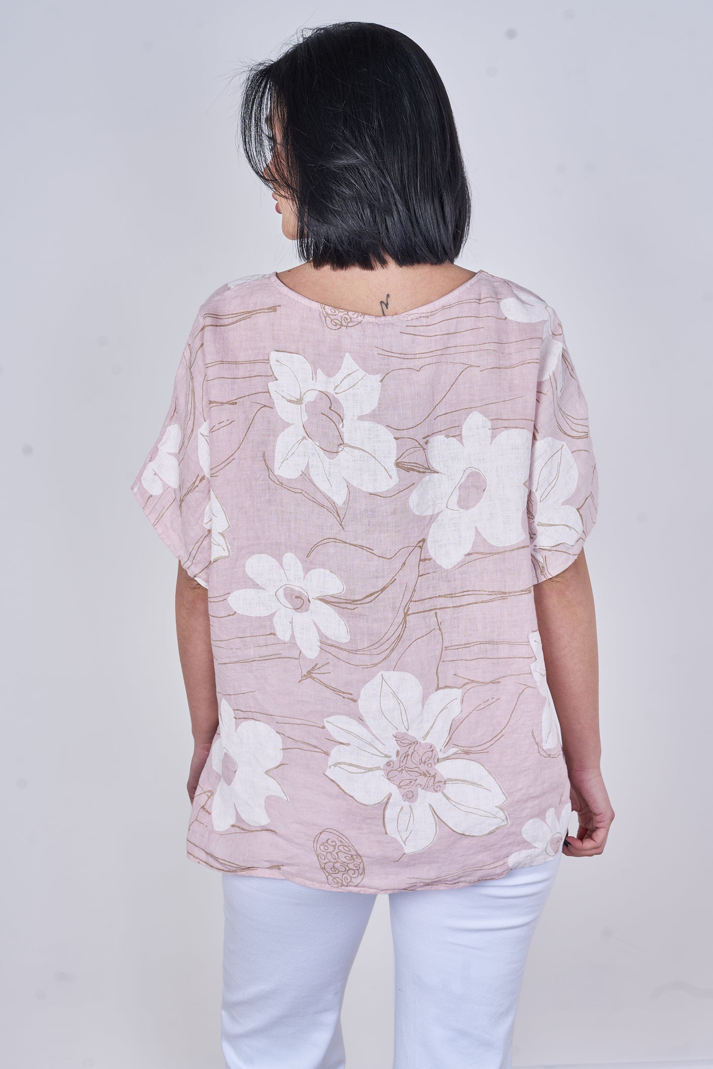 LINEN FLORAL PRINT TOP