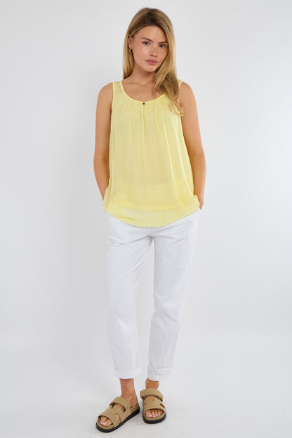 SILK LINED VEST WITH HEART PENDANT