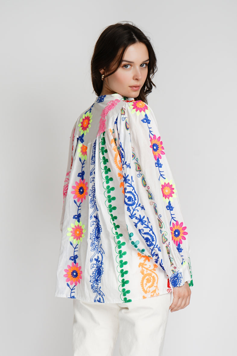 EMOSSED FLORAL SHIRT