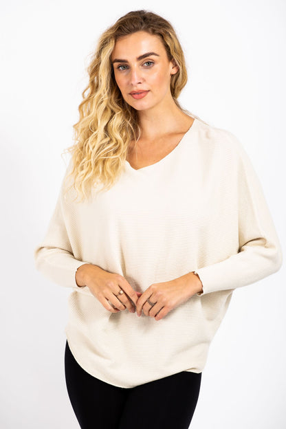 Batwing Ribbed Jumper