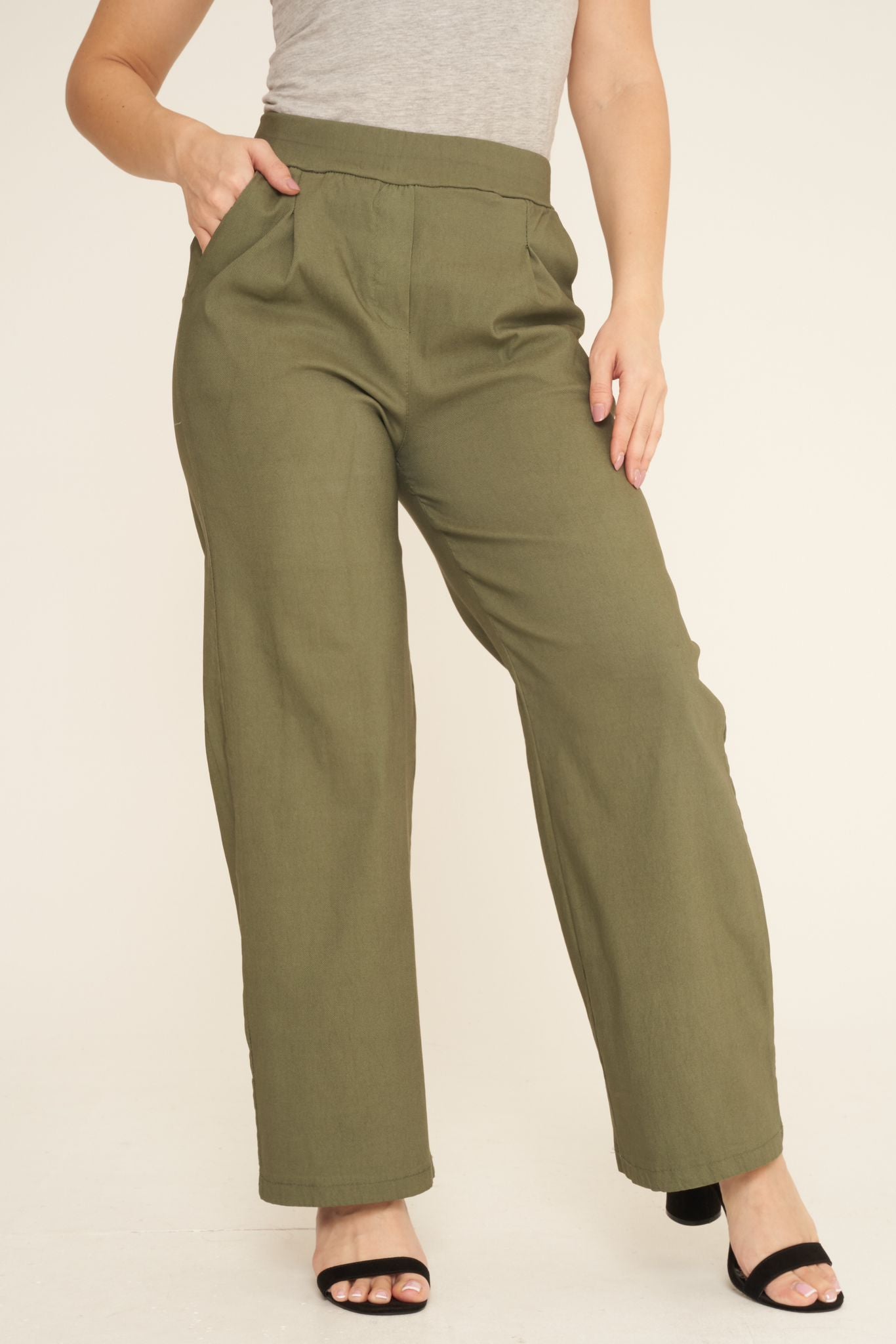 WIDE LEG MAGIC STRETCH TROUSER