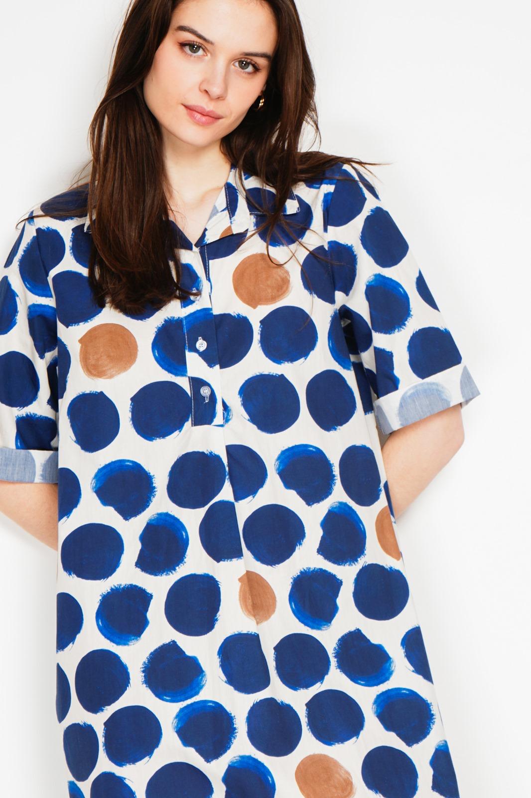 POLKA DOT COTTON TUNIC DRESS (PK-4)