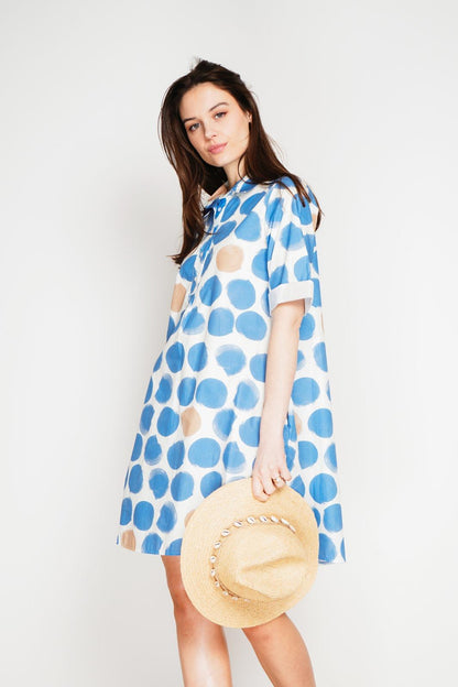 POLKA DOT COTTON TUNIC DRESS (PK-4)