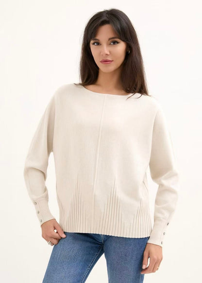 SEAM FRONT RIBBED BOTTOM JUMPER