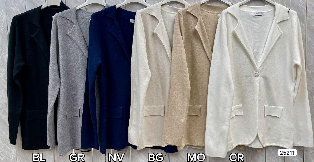 ONE BUTTON KNITTED BLAZER