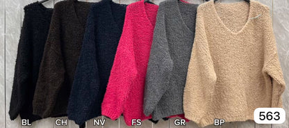 ALPACA BLEND V NECK JUMPER