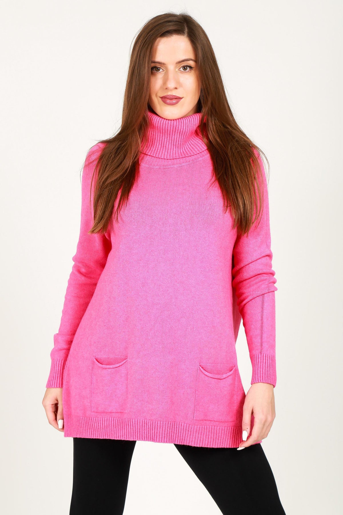 TWO POCKET ROLL NECK JUMPER