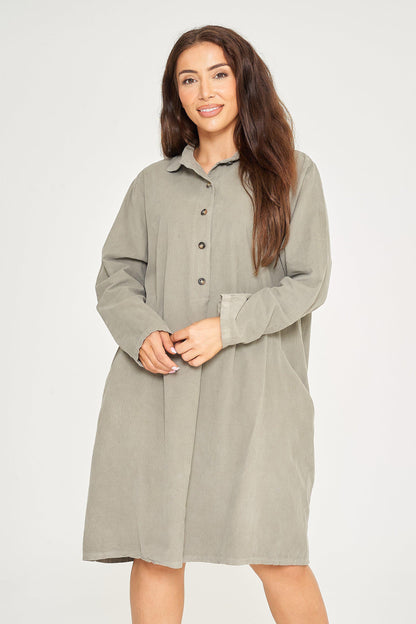 FINE NEEDLECORD DRESS