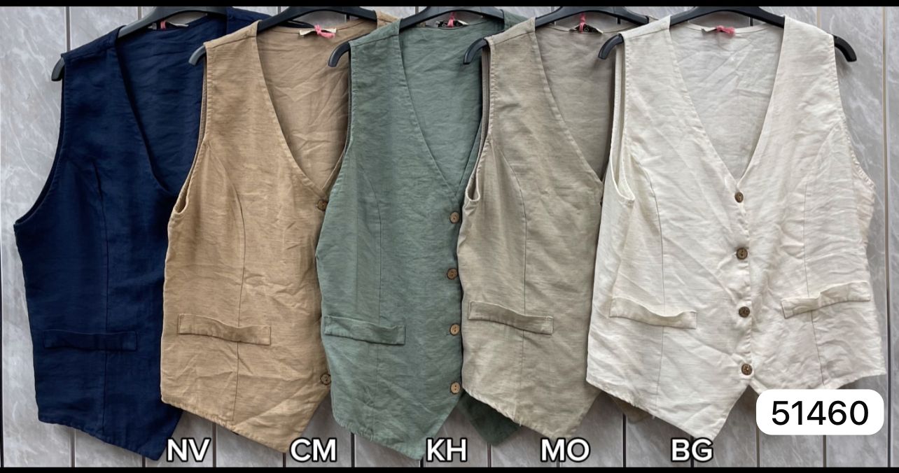 FINE LINEN MIX WAISTCOAT