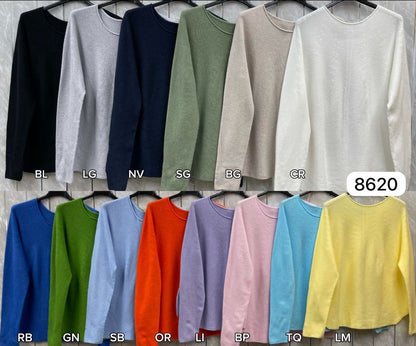 WAFFLE KNIT BACK DETAIL JUMPER