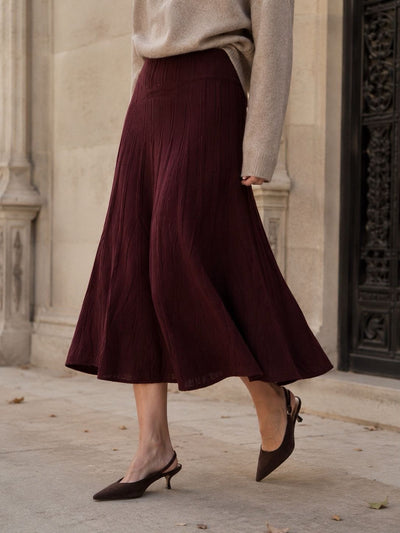 KNIT ELASTICATED SKIRT
