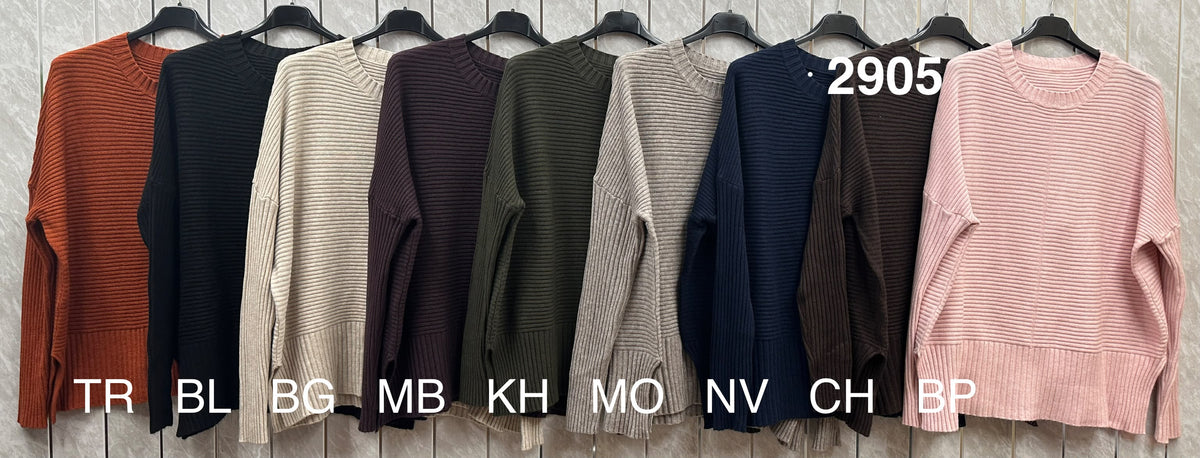 RELAXED FIT RIBBED DETAIL JUMPER