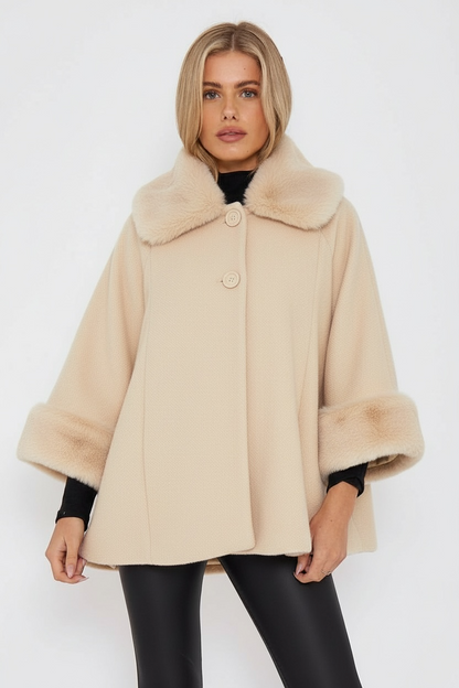 FAUX FUR COLLAR JACKET