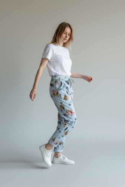 FLORAL PRINT MAGIC TROUSERS