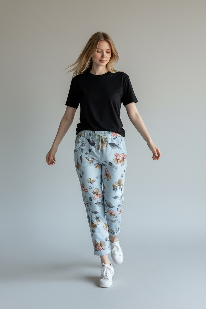 FLORAL PRINT MAGIC TROUSERS