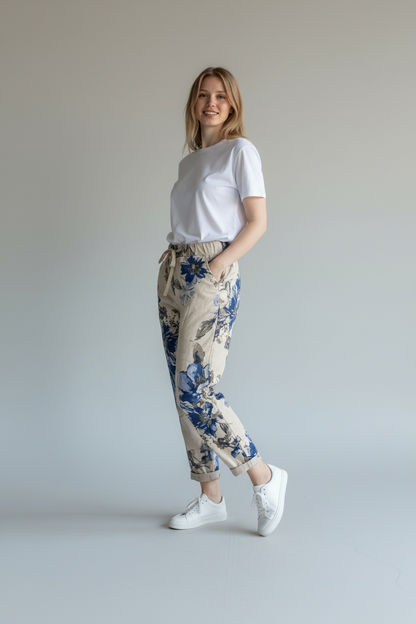 FLORAL PRINT MAGIC TROUSERS