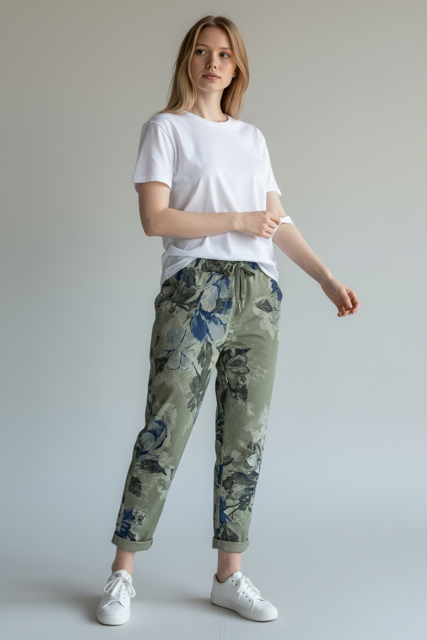 FLORAL PRINT MAGIC TROUSERS