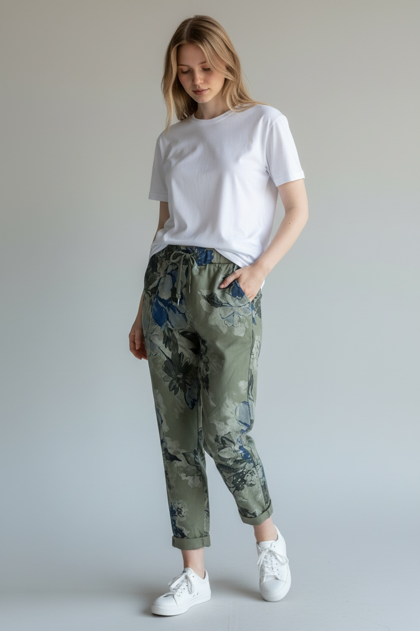 FLORAL PRINT MAGIC TROUSERS