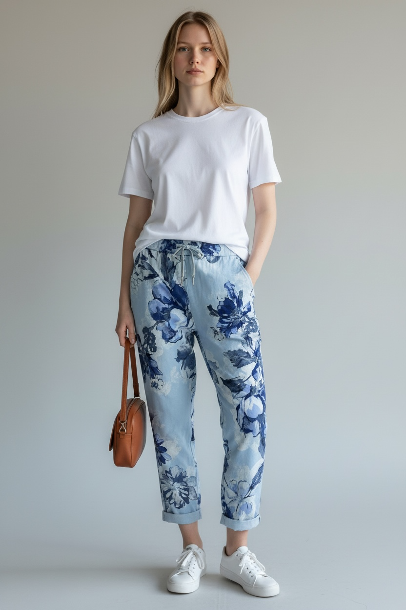 FLORAL PRINT MAGIC TROUSERS