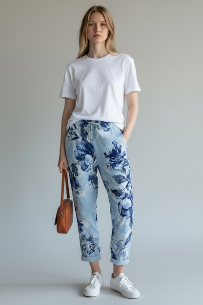 FLORAL PRINT MAGIC TROUSERS