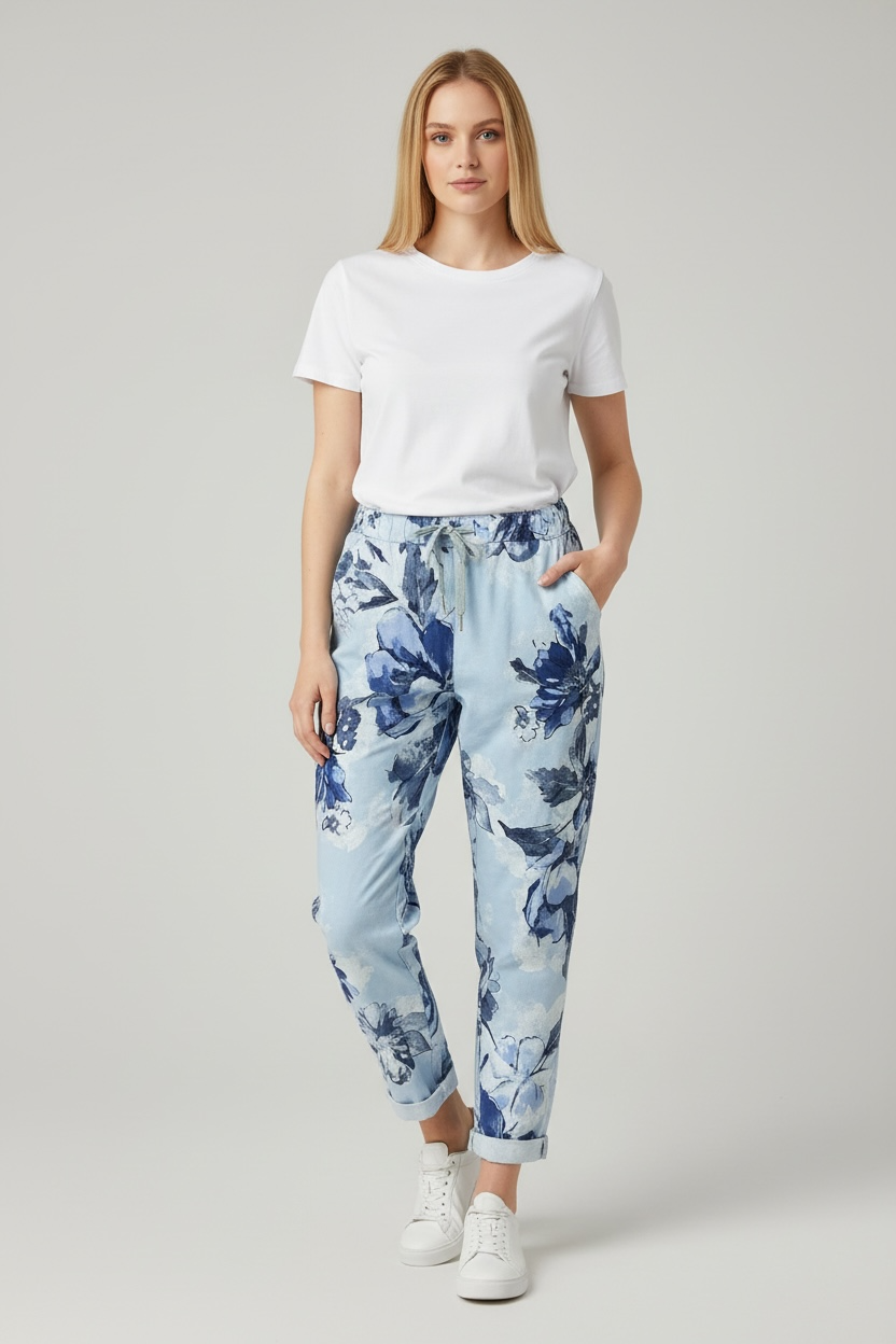 FLORAL PRINT MAGIC TROUSERS