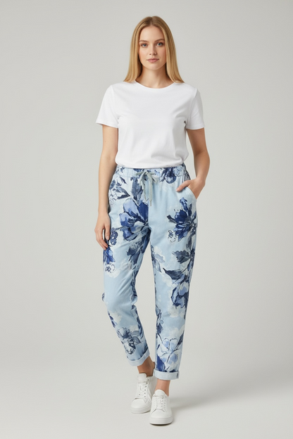 FLORAL PRINT MAGIC TROUSERS
