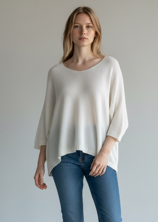 V-NECK CROCHET TOP