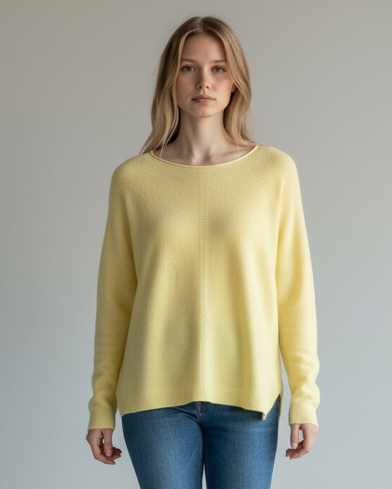 WAFFLE KNIT BACK DETAIL JUMPER