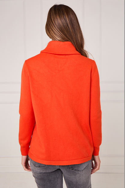 TURTLE NECK SIDE BUTTONS JUMPER