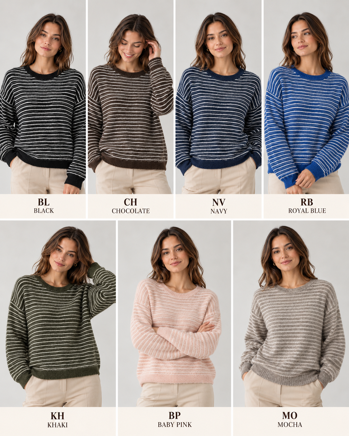 WOOL BLEND STRIPED JUMPER