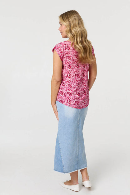 Floral Print T-shirt Top