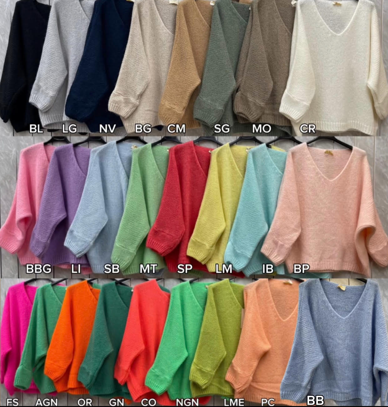 V-NECK MOHAIR JUMPER